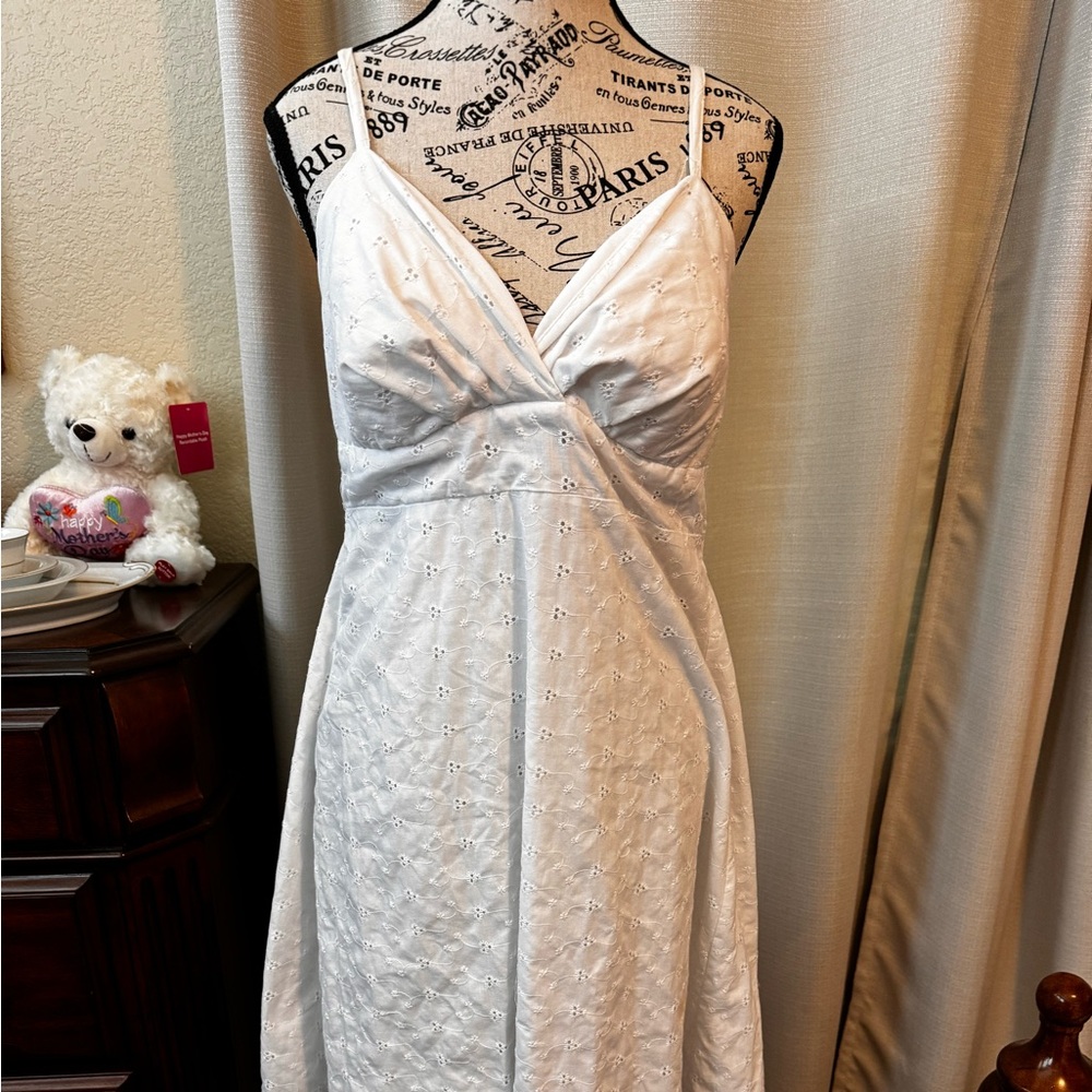 White eyelet dress